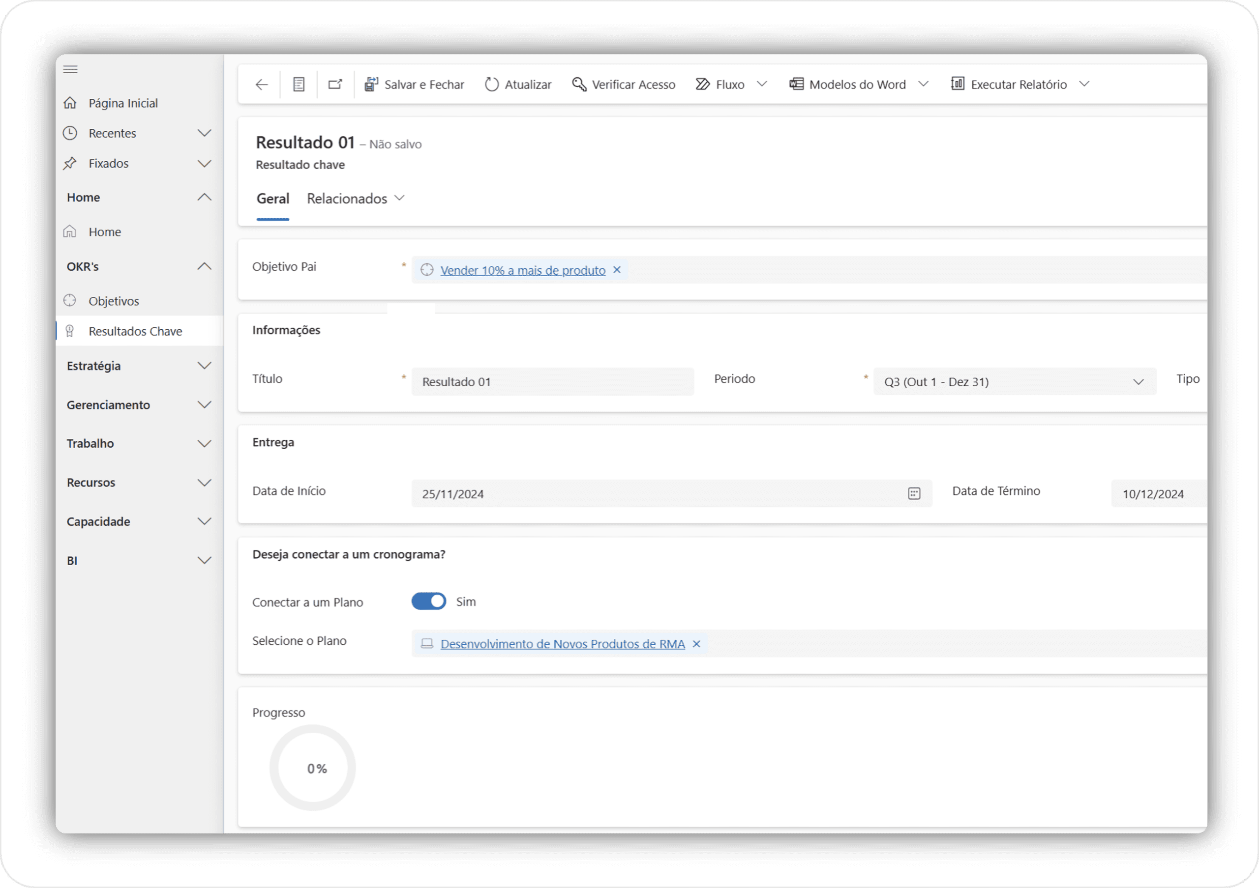 OKR's 2 OKR Resultados
