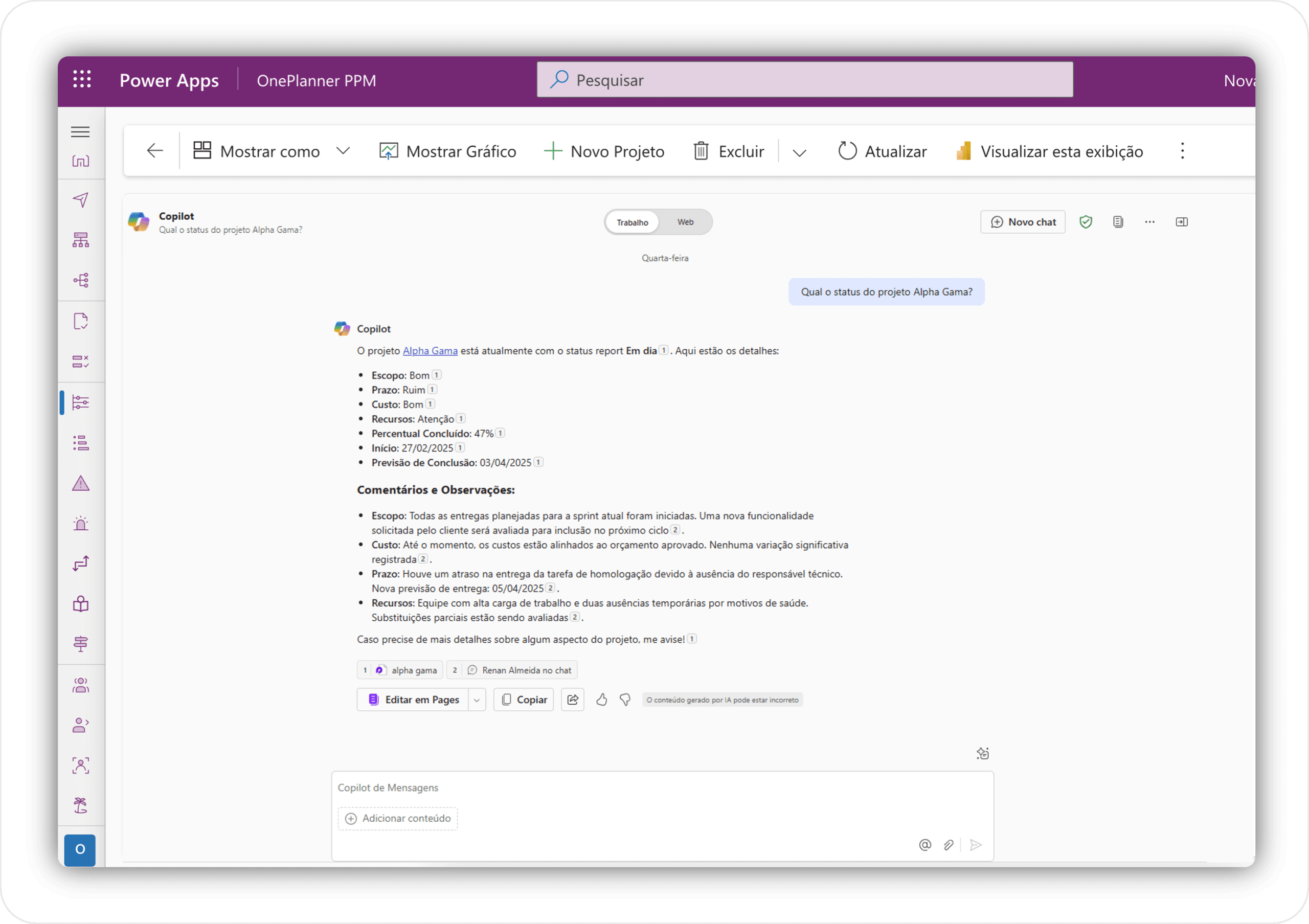AI + Copilot 1 AI OnePlanner